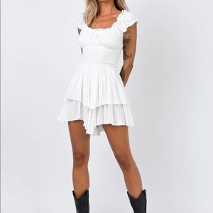 The love galore romper in white